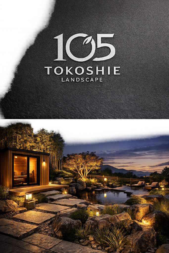 TOKOSHIE LANDSCAPE 105 — Sauna Cabin Garden at Dusk