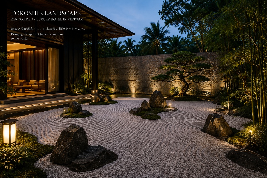 TOKOSHIE LANDSCAPE — Vietnam Luxury Hotel Zen Garden